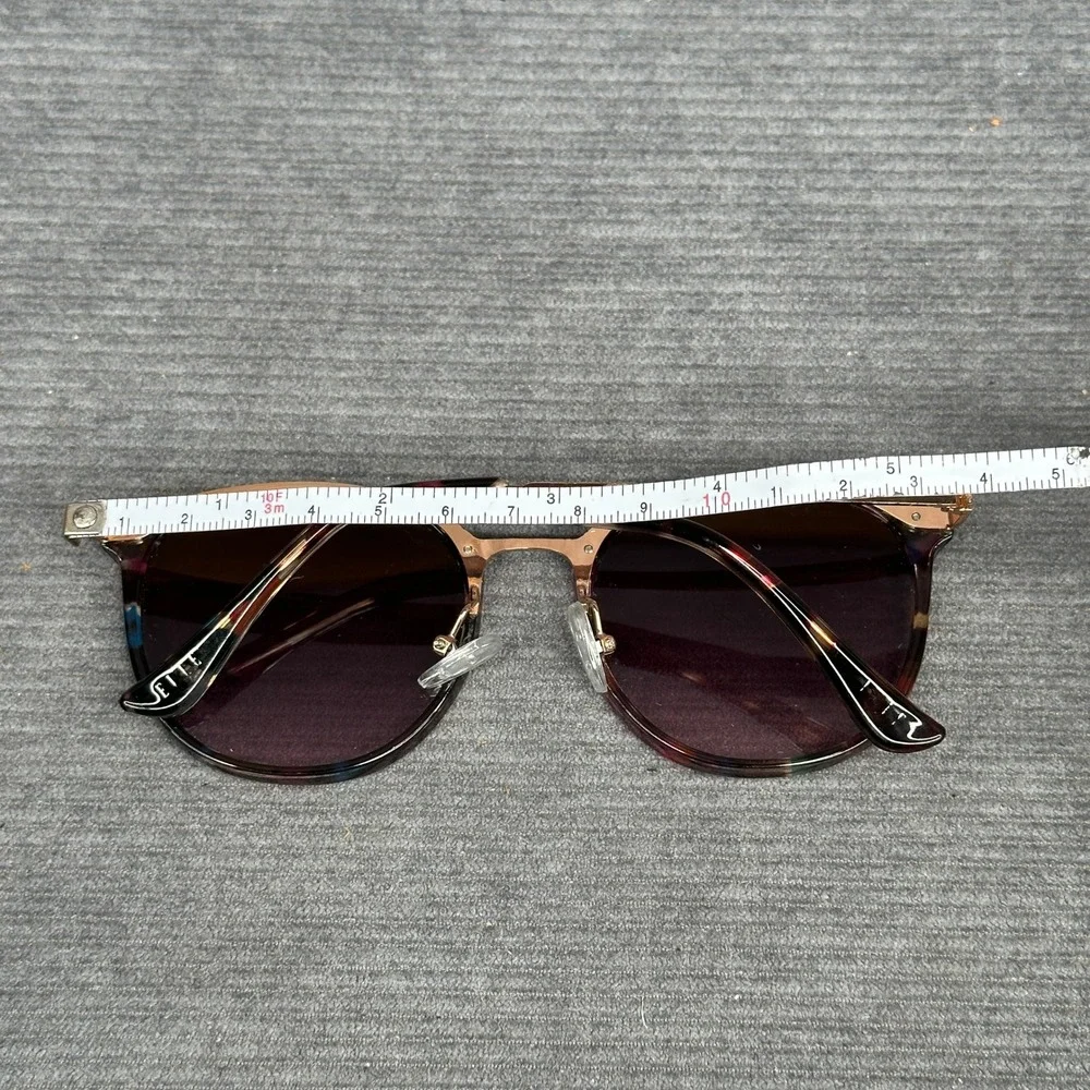 Elle Round Sunglasses Multi-Color Tortoise Rose Gold WEL01SG01 53-21-138 Y2k